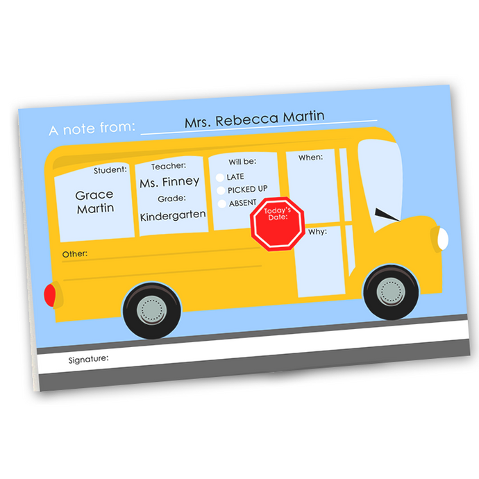 Note Pad : School Bus Notepad freeshipping - Bushel & Peck Paper