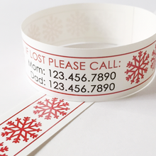 Load image into Gallery viewer, Custom Vinyl ID Bands - Set of 12 Snowflake Bracelets 
