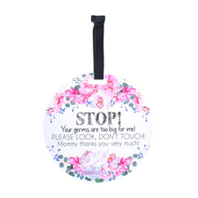 Load image into Gallery viewer, *SALE* CAR SEAT / STROLLER TAG - STOP! FLOWERS freeshipping - Bushel &amp; Peck Paper

